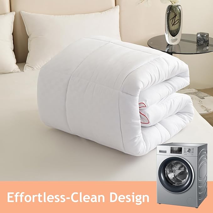 King Size Mattress Toppers, Mattress Pad Cover for Back Pain,Cooling Mattress Protector with 8-15" Inch Deep Pocket,Quilted Overfilled Down Alternative Filling 78x80 inch, White