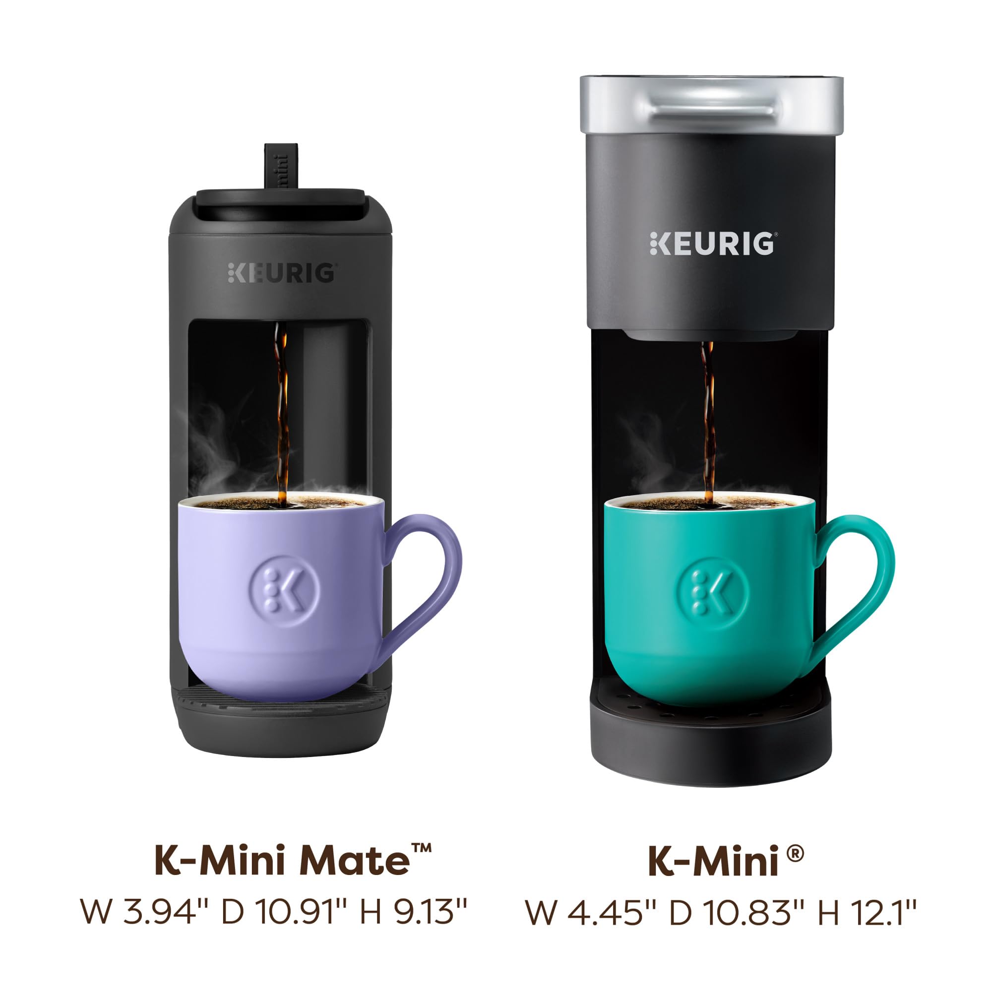 Keurig K-Mini Mate Single Serve K-Cup Pod Coffee Maker, Brews Up to 12 oz Cup, Compact Portable Coffee Machine for Small Spaces, Great for Dorms & Offices, Pink Sands Dormly