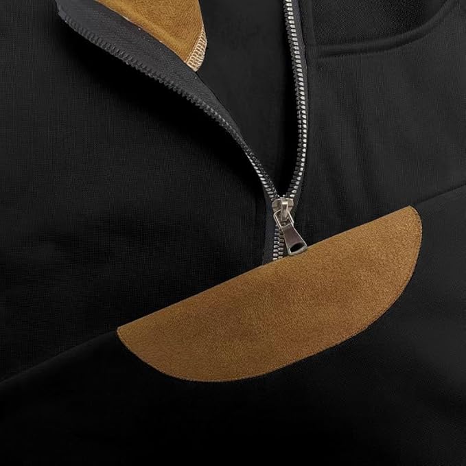 Men's Pullover Thermal Lined Long Sleeve Sweatshirt Winter Warm Casual Style for Vacation Travel Daily Comfort