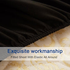 SONORO KATE Bed Sheet Set Super Soft Microfiber 1800 Thread Count Luxury Egyptian Sheets Fit 18-24 Inch Deep Pocket Mattress Wrinkle-4 Piece (Black, California King)