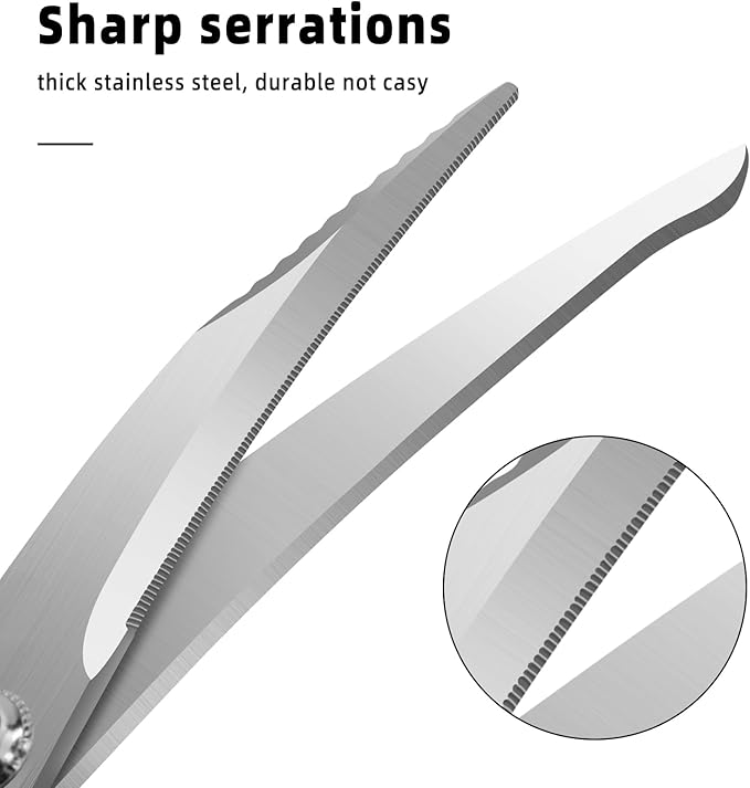 Heavy Duty Poultry Shears,Kitchen Shears,Food Scissors All Purpose for Meat Cutting,Chicken,Turkey,Fish,Dishwasher Safe Kitchen Scissors with Anti-Slip Handle