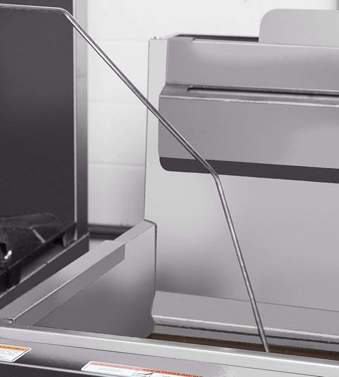 25" Deep Fryer Cleanout Rod – Angled Shaped & Declogger Goofer Commercial Kitchen Tool - Drain Unclogger & Cleaner - Rust Resistant Deep Fryer Cleaner - Made in USA by FryOilSaver Co. B52C