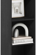 Furinno Luder Shelf Bookcase with 1 Door Storage Cabinet, Blackwood