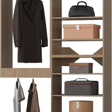 Modular Hang Closet Towers - Wall Mounted, Wooden Walk-In Closet Organizer, Bedroom - 40