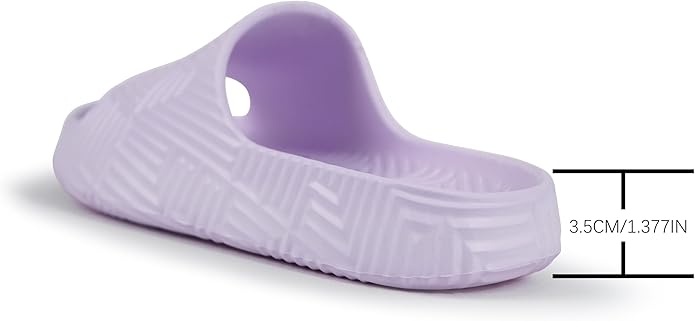 Weweya Slides for Women and Men - Bathroom Shower Shoes - Non Slip House Slippers - Lightweight Beach Sandals