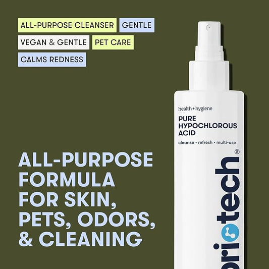 BRIOTECH Pure Hypochlorous Acid Cleanser, Original Premium HOCl Topical Solution, Multi-Purpose Cleaner, Family Approved & Pet Friendly, 32 fl oz Refill