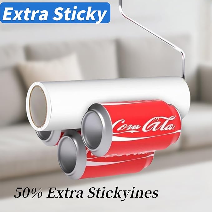 Large Lint Roller Refills for Pet Hair Sheets Extra 6.3 Inch 540Sticky Portable Pet Lint Remover for Clothes, Floor, Furniture, Carpet, Dog and Cat Hair Removal