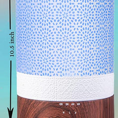 BlueHills 2500 ML XL Essential Oil Diffuser for Large Room Aroma Humidifier Home Decor Bed Baby Room Big Huge 2.5 L Capacity Long Run Color Lights Decorative Design High Mist Dark Wood Grain F004