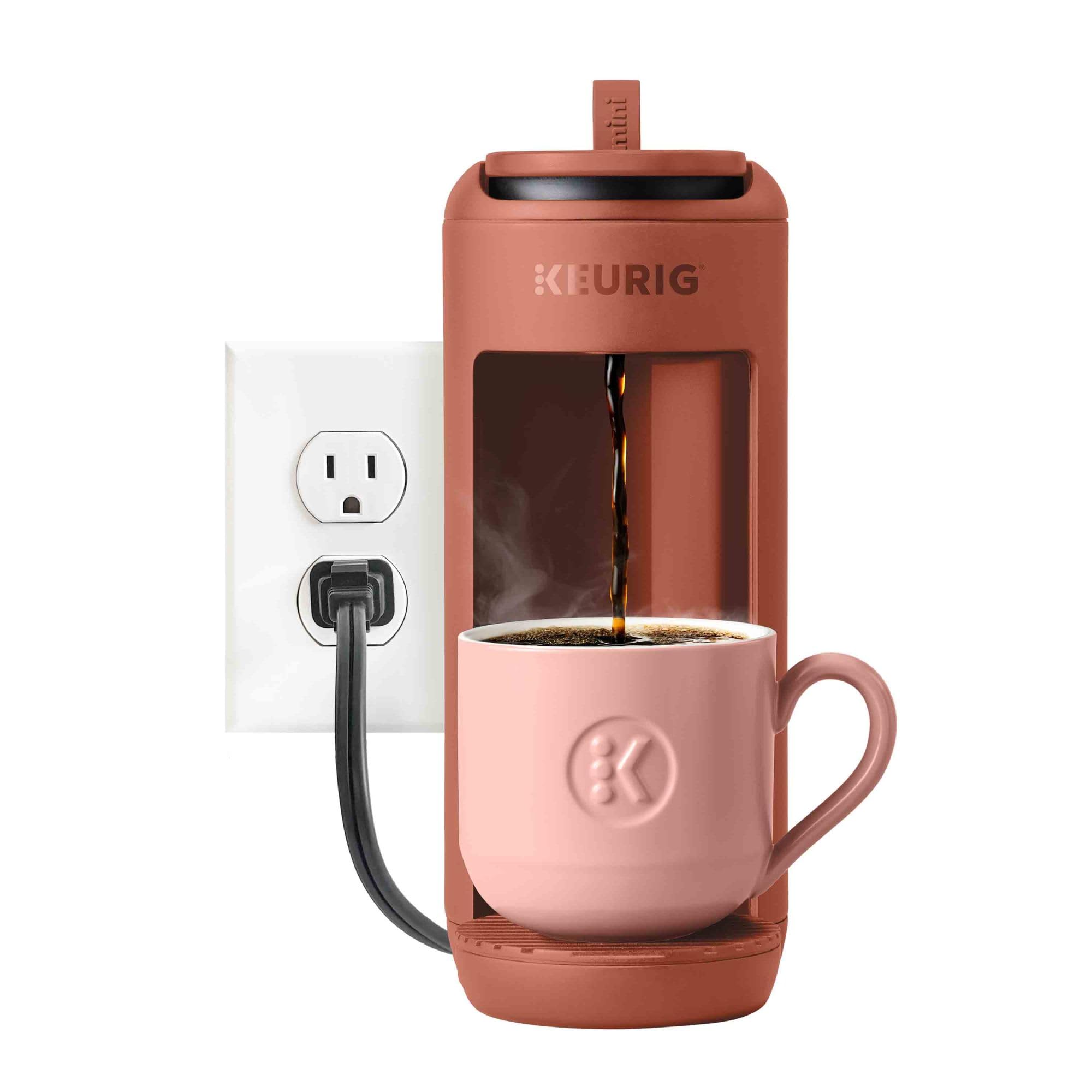 Keurig K-Mini Mate Single Serve K-Cup Pod Coffee Maker, Brews Up to 12 oz Cup, Compact Portable Coffee Machine for Small Spaces, Great for Dorms & Offices, Pink Sands Dormly