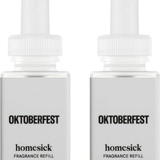 Pura & Homesick Home Scent Refill - Smart Home Air Diffuser - Up to 120-Hours of Luxury Fragrance per Refill - Home Essential - Clean & Safe Diffuser Fragrance - 2 Pack, Oktoberfest