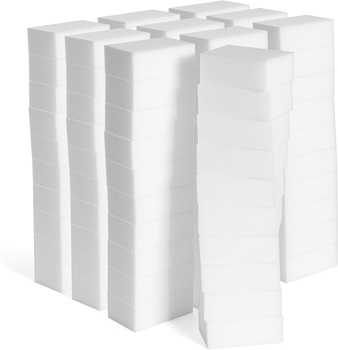 (50 Pack 3.9"x2.3"x0.8") Melamine Sponges Magic Cleaning Sponges in Bulk Eraser Sponges for Kitchen Bathroom Cleaning Supplies for Stains and Dirt