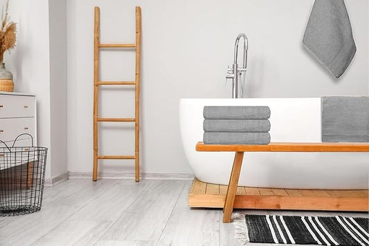 Premium Hand Towels Pack of 6 (16" x 30”) 100% Combed Ring Spun Cotton | Highly Absorbent Hand Towels Set | Ultra Soft for Home, Gym & Spa (Silver Grey)