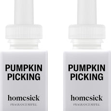 Pura & Homesick Home Scent Refill - Smart Air Diffuser - Up to 120-Hours of Luxury Fragrance per Refill - Home Essential - Clean & Safe Diffuser Fragrance - 2 Pack, Pumpkin Picking