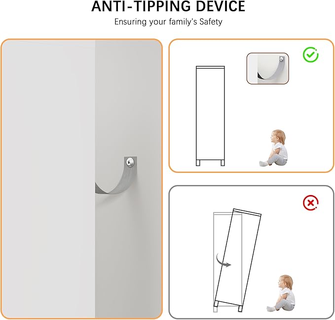 Metal Bathroom Storage Cabinet, Freestanding Storage Cabinets with 4 Doors and 2 Adjustable Shelves,White Metal Floor Cabinet for Restroom, Kitchen,Living Room,Hallway