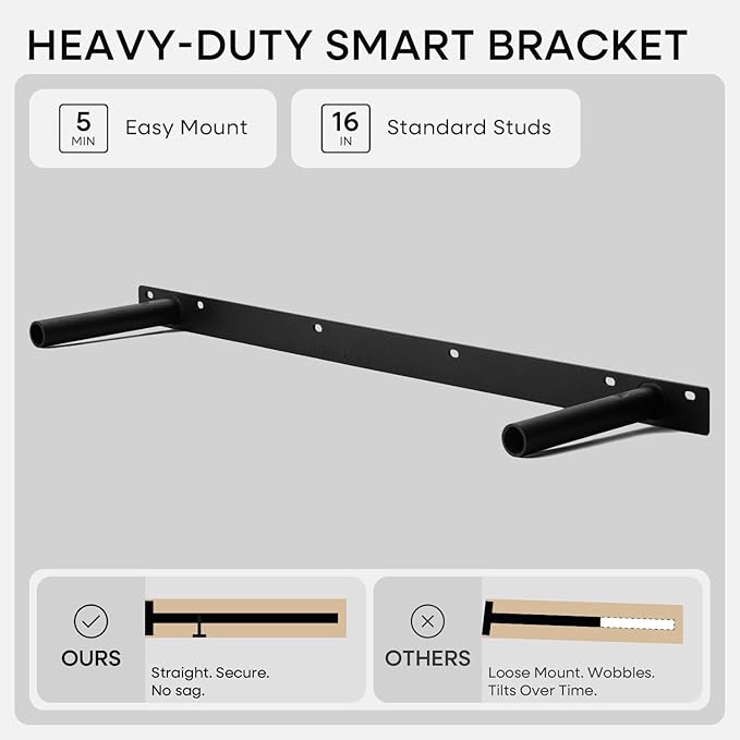 Homeforia 36 inch Wood Floating Shelves, High End Solid Natural Wood 36inch Large Floating Shelf Bathroom, Unfinished Wooden Floating Shelves for Wall, Heavy Duty Bracket, 36 X 6.5 X 1.75 in, Set of 2