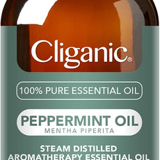 Cliganic Organic Peppermint Essential Oil - 100% Pure Natural for Aromatherapy Diffuser | Non-GMO Verified (Packaging May Vary)
