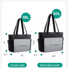 BAGSMART Tote Bag for Women, Lightweight Puffy Tote Bag with Compartments Shoulder Bag Handbag for Travel, Work, Gym