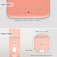 Multifunctional LED Desk Lamp with Wireless Charger,USB Charging Port,Clock,Phone Holder,Desk Lamps for Home Office,Eye-Caring Reading Lamp,Study Lamp for Boys,Girls,Teens,Pink