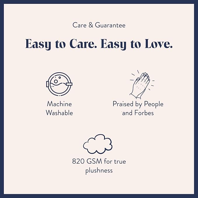 Brooklinen Super-Plush Turkish Cotton Washcloths - Set of 2 - Cotton, 820 GSM, Highly Absorbent, Machine Washable, Perfect for Home & Bathroom (13" x 13", Striped Navy)