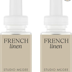 Pura x Studio McGee Home Scent Refill - Smart Air Diffuser - Up to 120-Hours of Luxury Fragrance per Refill - Home Essential - Clean & Safe Diffuser Fragrance - 2 Pack, French Linen