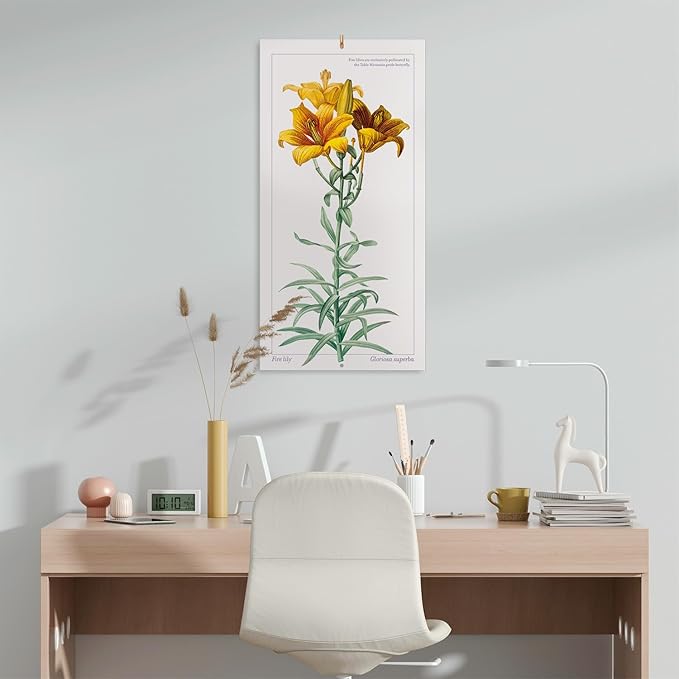 Botanical Wall Calendar 2026 12" x 12" FSC® Plastic Free - Starts Week On Sunday | Family Planner Flowers Calendar 2026