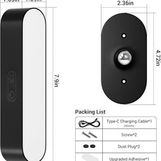 Wireless Battery Operated Wall Sconces for Bedroom, LED Rechargeable Wall Sconce Set of Two for Living Room, Stick on Wall Mounted Lamp for Reading, 2 Pack