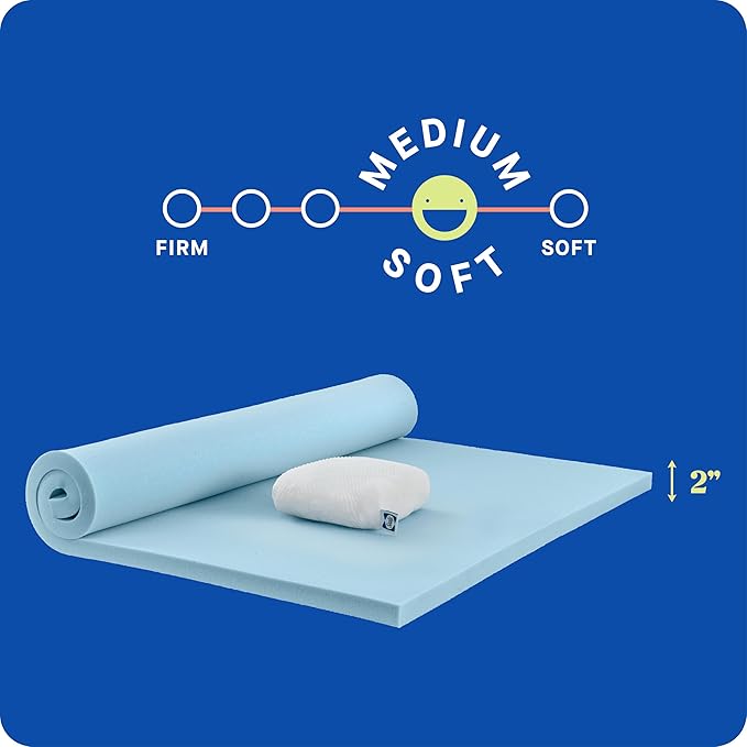 Sealy Dreamlife 2” Gel Memory Foam Full Mattress Topper with Cooling Cover, SealyComfort Gel Foam, SealyCool Stretch Knit Cover with Corner Straps