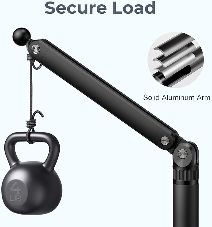 Tablet Stand for iPad, Adjustable Arm Mount Holder Desk with 360° Rotation, Portable Monitor Stand Compatible with iPad mini Air Pro, Kindle, Switch, Galaxy Tab, Phones