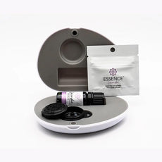 Essence Pearl Travel Case - Wearable Aromatherapy Kit with Nasal Diffuser Rings, Soaking Bay, and 5mL Essential Oil – Portable Wellness Gift Set for On?The?Go Self Care