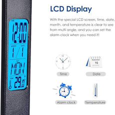 Multifunctional LED Desk Lamp with Wireless Charger,USB Charging Port,Clock,Phone Holder,Desk Lamps for Home Office,Eye-Caring Reading Lamp,Study Lamp for Boys,Girls,Teens,Black