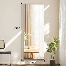 BEAUTYPEAK Full Length Mirror with Stand, 56