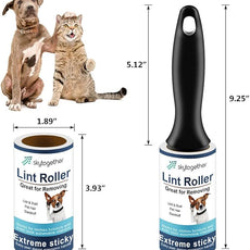 Lint Rollers for Pet Hair Extra Sticky, Dog Cat Pet Hair Remover Couch Lint Roller Travel Size Lint Remover for Clothes, 2 Reusable Handles+8 Lint Roller Refills Pack, 512 Sheets Total