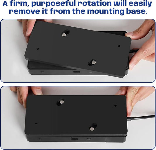 Under Desk Mount for Dell WD19 / WD19S / WD19TBS / WD19TB / WD22TB4 Dock + Power Bricks (for 180W and 130W), Docking Station & Power Bricks Holder