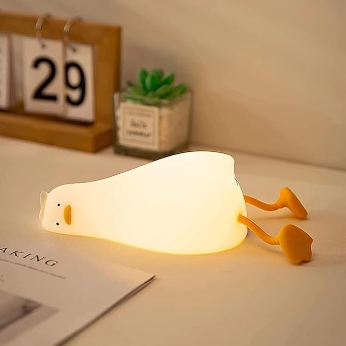 Cute Duck/Chicken/Pig/Rabbit/Panda Night Light, LED Squishy Animal Novelty Lamp for Toddler Baby Kids, Nursery Touch Kawaii Room/House Decor