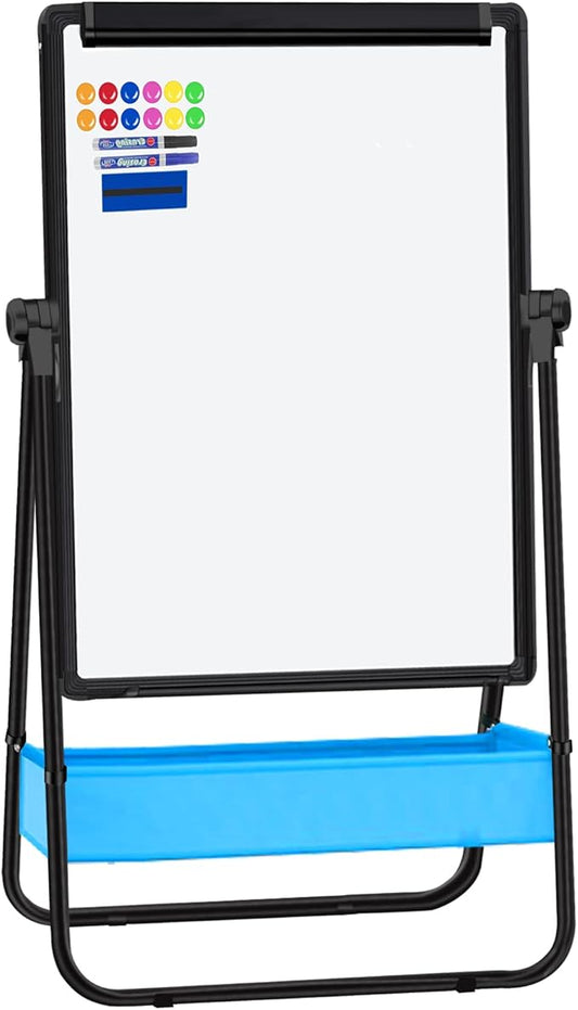 Magnetic Whiteboard with Stand - Double Sided 40"x28" Portable U Stand Easel Whiteboard, Height Adjustable & 360° Rotating Dry Erase Boards for Classroom, Home, Restaurant & Presentation