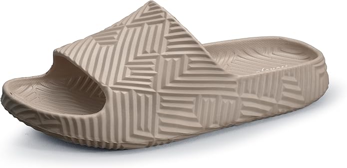 Weweya Slides for Women and Men - Bathroom Shower Shoes - Non Slip House Slippers - Lightweight Beach Sandals