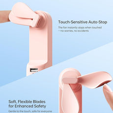 JISULIFE Handheld Mini Fan, 3 IN 1 USB Rechargeable Portable Fan [12-19 Working Hours] with Power Bank, Flashlight, Pocket Design for Travel/Summer/Concerts/Lash, Gifts for Women (Pink)