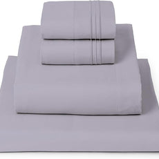 Mellanni Twin XL Sheet Set - 4-Piece Iconic Collection Bedding, (Including 2 Pillowcases), 16-Inch Deep Pocket, Easy Care, Extra Soft, Cooling Sheets, Brushed Microfiber - Lavender