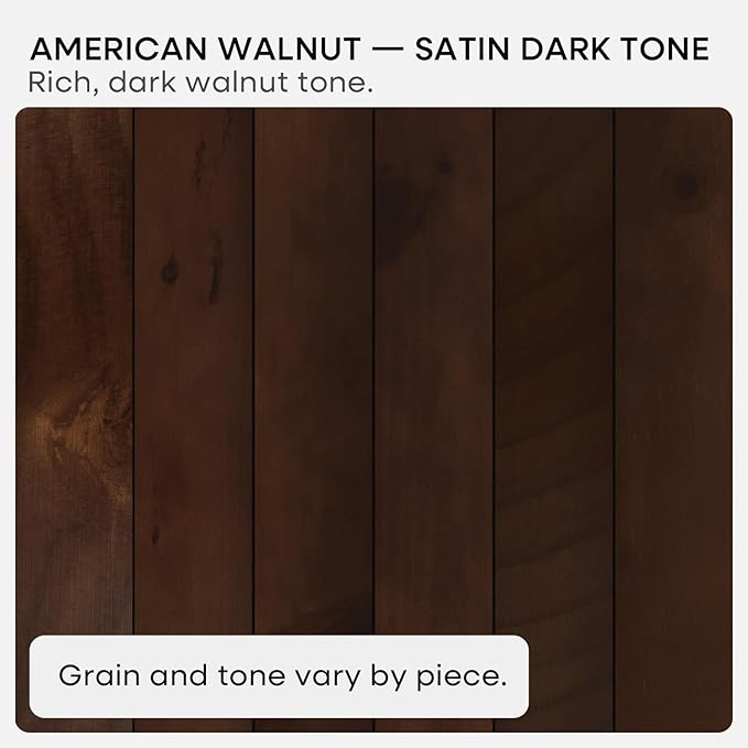 Homeforia Walnut 36 inch Floating Shelf, High End Solid Real Wood 36inch Large Shelves for Bathroom Wall, Dark Brown 36 inches Long Floating Shelves, Heavy Duty Bracket, 36 X 6.5 X 1.75 inch, Set of 3