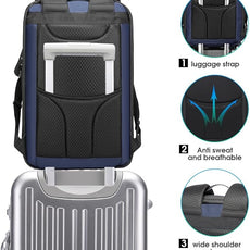 BANGE Anti Theft Business Backpack Fits 15.6 Inch Laptop,Lock Backpack with USB3.0 Charging Port for Office Work,Slim Laptop Backpack for Men and Women