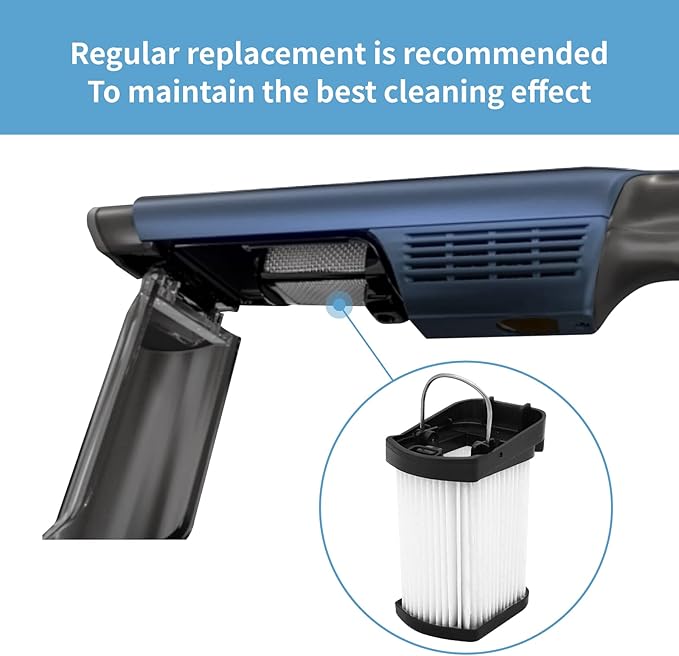 4 Pack Replacement Fabric Filter Compatible with Shark Cordless Handheld Vacuum WV410PR WV410CO WV401BL WV401PK WV403BR WV410BL WV410GN WV410TL, Compare to Part XFFWV400