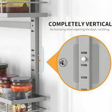 Moforoco Grey 9-Tier Over The Door Pantry Organizer, Pantry Organization and Storage, Black Hanging Basket Wall Spice Rack Seasoning Shelves