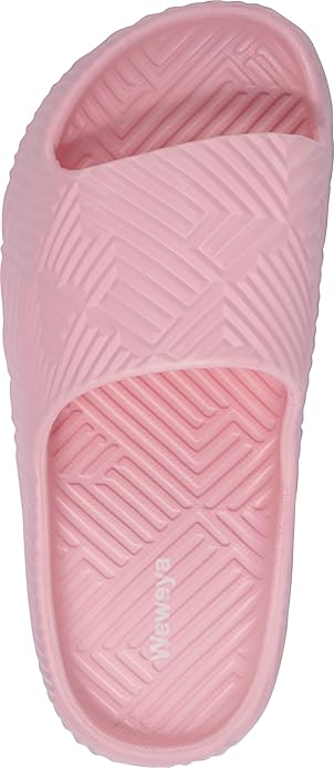 Weweya Slides for Women and Men - Bathroom Shower Shoes - Non Slip House Slippers - Lightweight Beach Sandals