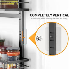 Moforoco 6-Tier Over The Door Pantry Organizer, Pantry Organization and Storage, Black Hanging Basket Cabinet Door Wall Spice Rack Shelves, Home & Kitchen Laundry Room Bathroom Essentials accessories