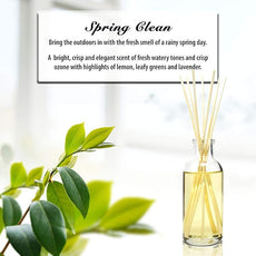 Urban Naturals Spring Clean Reed Diffuser Oil Set | Fresh, Crisp Fragrance of Lemon, Leafy Greens & Lavender | Essential Oil Room Scent Infuser with Reed Sticks | Made in The USA