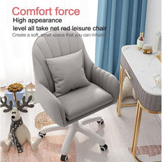 Home Office Chair Computer Chair with Mid-Back Upholstered Modern Tufted Computer Task Chair Swivel Height Adjustable Velvet Accent Chair