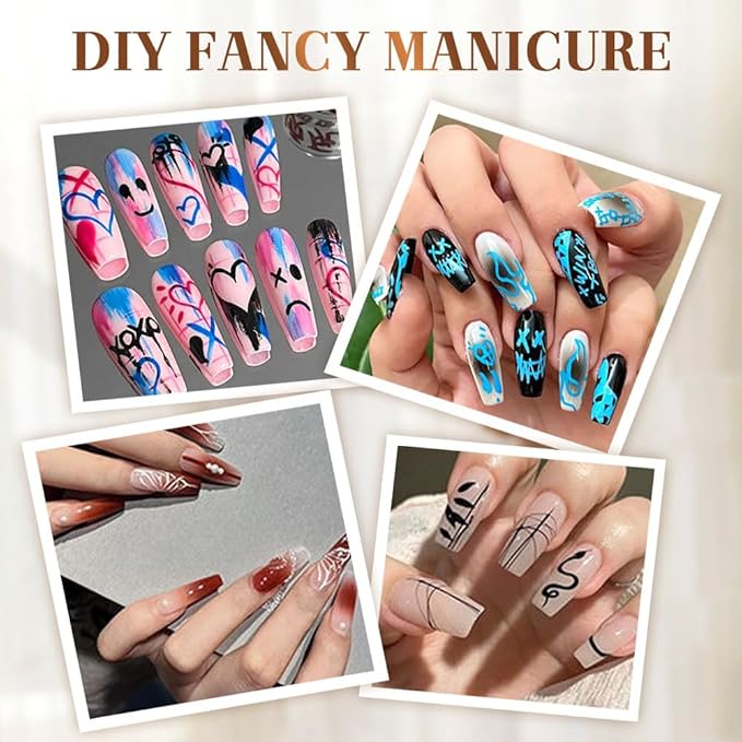 Nail Art Pens for Painting Nails, 2026 Nail Art Markers for Gel Nails, New 12 Colors Nail Art Pens Set, Diy Nail Art Tools for Dotting Drawing Painting Point Liner Christmas Gifts (1 Set)