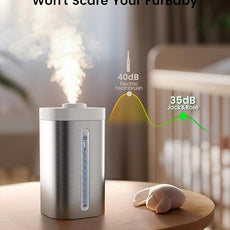 Jack & Rose Stainless Steel Humidifier, Easy to Clean, Dishwasher Safe, Cool Mist Humidifiers for Bedroom