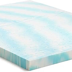Linenspa 4 Inch Gel Swirl Memory Foam Mattress Topper – Cooling Gel Infused – Pressure Relieving Bed Topper - Mattress Pad – CertiPUR Certified - King Size