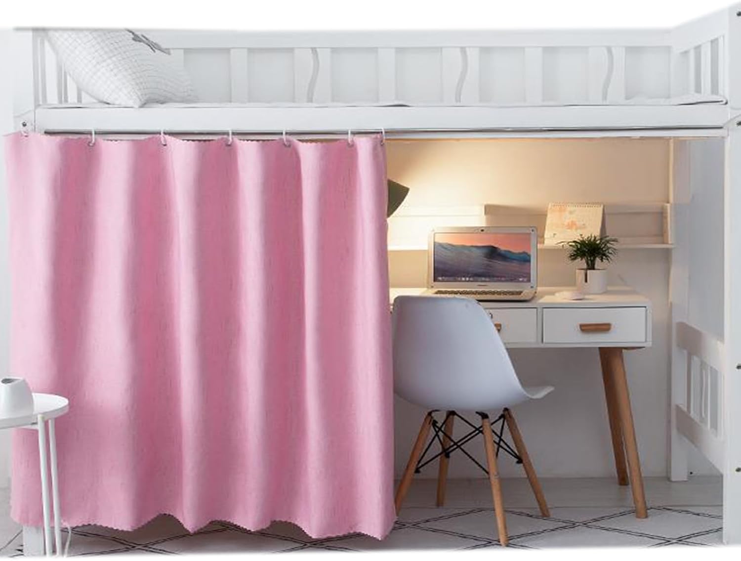 Dorm Home Solid Thicken Bunk Blackout Bed Curtains Cloth Bed Canopy Students Single Sleeper,1 Panel Black Dormly